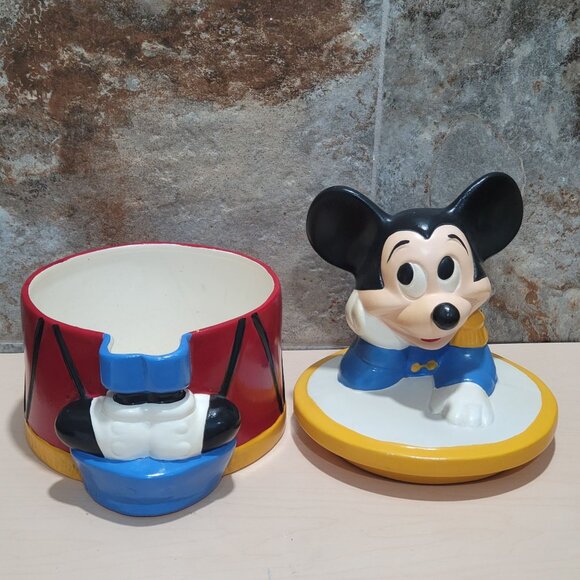 Mickey Mouse Cookie Jar Drum Walt Disney Productions S 869 - Picture 10 of 11
